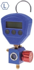 Montážní pomůcka R22/R134a/R404a/R407c/R502/R410a digital 3 x baterie 1,5 V AAA psi/bar/MPa/kPa