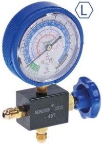 Montážní pomůcka R12/R22/R134a/R404a 1cestné ø 80mm model HS-467AL 1/4″ SAE