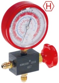 Montážní pomůcka R12/R22/R134a/R404a 1cestné ø 80mm model HS-467AH 1/4″ SAE
