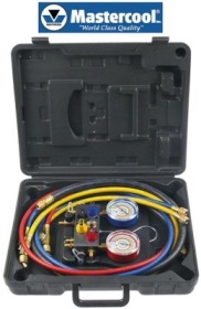 Montážní pomůcka R22/R134a/R404a/R407c/R507a 4cestné třída 1.6 ø 80mm 3/8″ SAE