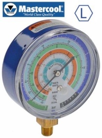 Manometr přípojka 1/4″ SAE ø 80mm R22/R134a/R404a/R407c/R507a třída 1.6 model MBL