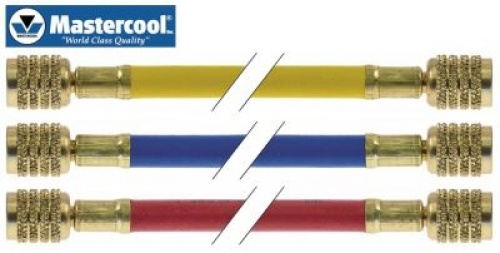 Hadice modrý/žlutý/červený L 1500mm R22/R410a/R407c sada 3 kusů provozní tlak 56 bar