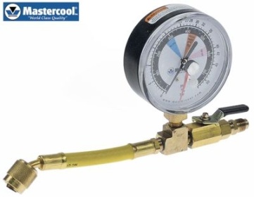 Manometr přípojka 1/4″ SAE ø 80mm R22/R134a/R404A/R407C/R410A/R507 třída 1.6