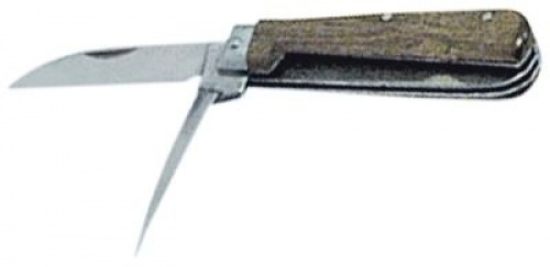Nůž na kabely L 160mm dřevěná rukojeť, 2 kusy (nůž a výstružník) 80g
