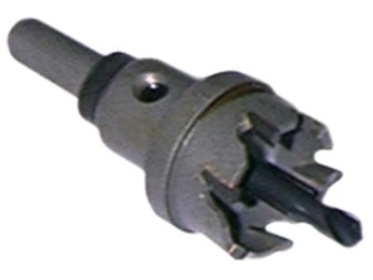 Děrovka tvrdý kov ø 22mm tloušťka až 4,0mm ø hřídele 10mm DOC až max. 10 mm na trubku 1/2″