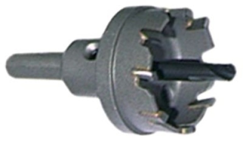 Děrovka tvrdý kov ø 25mm tloušťka až 4,0mm ø hřídele 10mm DOC až max. 10 mm