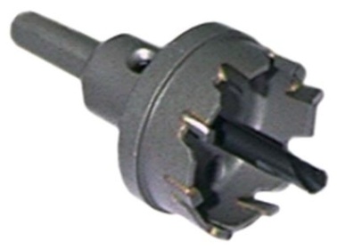 Děrovka tvrdý kov ø 27mm tloušťka až 4,0mm ø hřídele 10mm DOC až max. 10 mm