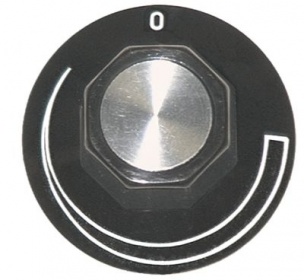Knoflík stupňovaný, ø 50 mm, černý