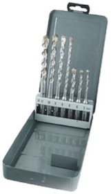 SDS sada vrtáků do kamene tvrdý kov ø 5,6,8mm = L110mm / ø 6,8,10,12mm = L160mm 7 kusů