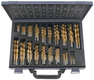 Sada spirálových vrtáků HSS 10x ø1,0mm - ø8,0mm 5x ø8,5mm - ø10,0mm 170 kusů