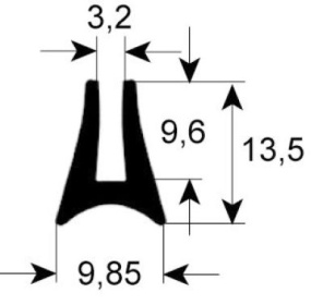 Okenní těsnění šedé, profil 1590 - metráž