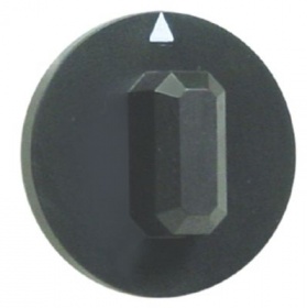Knoflík univerzální černý, ø 44 mm, se značkou
