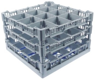 Koš na sklenice L 396mm W 396mm V 270mm použitelná výška 230mm počet skel 16