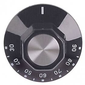 Knoflík termostatu t. max. 90°C, ø 50 mm, černý