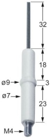 Zapalovací elektroda přípojka M4 Množství 1 ks