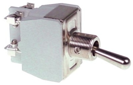 Páčkový přepínač 250V 2NO 15A závit M12x0,75 ON-OFF šroub