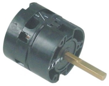 Otočný vypínač 12A ø hřídele 6x5mm L hřídele 22mm přípojka šroub 600V 1-0-1 polohy 3 sady kontaktů 2