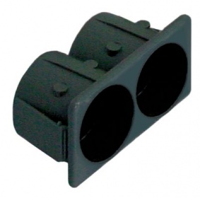 Držák prvku černý montážní rozměry 28,5x52,6mm dvojitý držák prvku