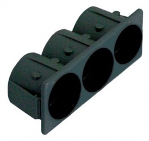 Držák prvku černý montážní rozměry 28,5x77,5mm trojitý držák prvku