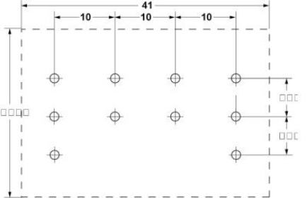 PCB relé 24VAC 4NO přípojka pájený spoj velikost rastru 10mm při 250V 12A