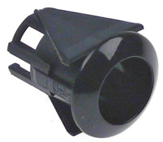 Držák prvku černý ø 15,9mm ø vnější půměr 20mm V 23,5mm montážní ø 16mm s obloukem