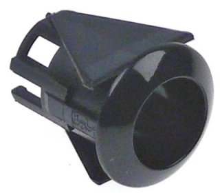 Držák prvku černý ø 15,9mm ø vnější půměr 20mm V 23,5mm montážní ø 16mm s obloukem