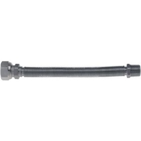 Ohebná hadice SS L 23mm vnější ø 18 vnitřní závit 3/4″ vnější závit 1/2″