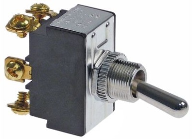 Páčkový přepínač 250V 2CO 15A závit M12x0,75  - ON-OFF-ON šroub