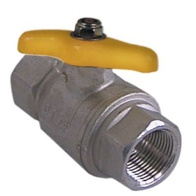 Kulový kohout rovné přívod 1" vnitřní závit výstup 1" vnitřní závit DN25 schválení DVGW L 90mm