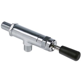 Parní kohout pochromovaná mosaz přívod 3/8″ s pákou výstup 3/8″