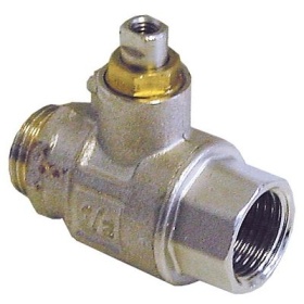 Kulový kohout L 59mm ø hřídele 10x7mm přívod 1/2" vnitřní závit bez madla