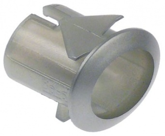 Držák prvku stříbřitý montážní rozměry 20,6x16,4mm pro tlačítka 13x17mm s obloukem