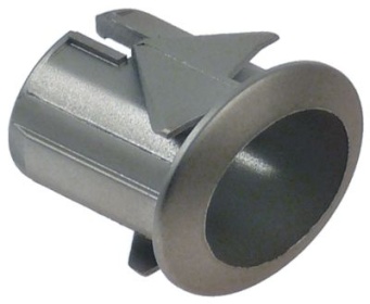 Držák prvku zlatý montážní rozměry 20,6x16,4mm pro tlačítka 13x17mm s obloukem
