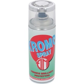 GLOSSY PROTECTIVE PAINT KROMO SPRAY  400 ml spray bottle chrome-effect glossy paint