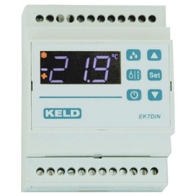Din format controller 5 Relays, 3 PTC/NTC Probe Inputs, Red Digits, Digital Input, RTC, 230 Vac