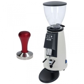 Coffee grinder model M2E Domus PANNA/CREAM 220 W 220/230V 50/60Hz with red coffee presser W 152 mm