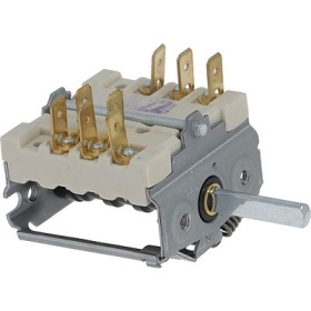 Cam switch 16 A sequence 0-1-2 shaft ø 6x4.6mm shaft L 26 mm connection male faston 6.3mm